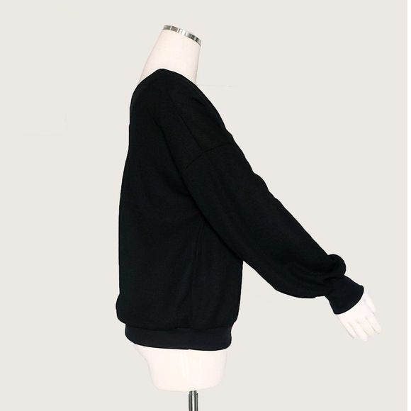 Off Shoulder Waffle Top NWOT - Picture 5 of 7